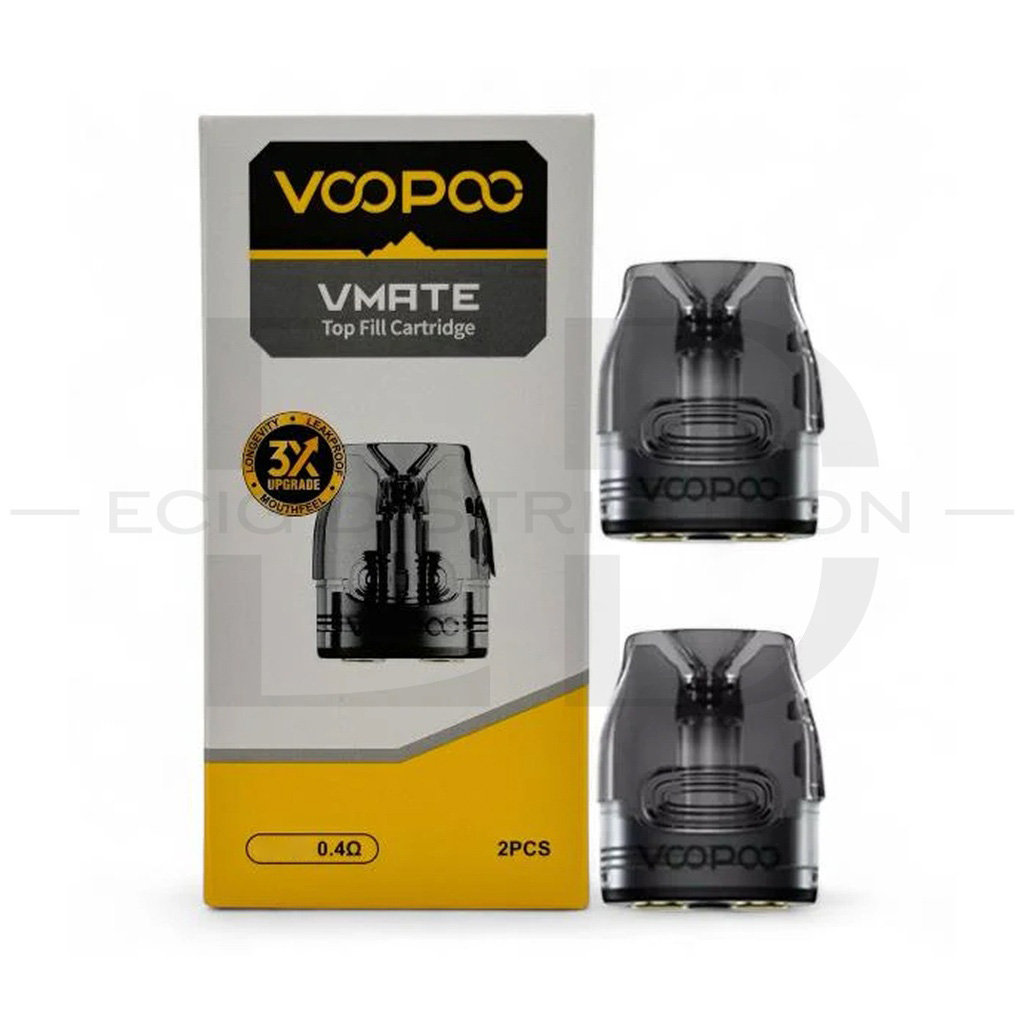 Voopoo Vmate Top Fill Refillable Pod 2Pcs/Pack -  0.4 Ohm ..