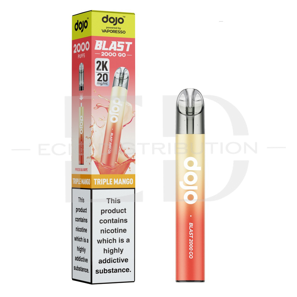 Vaporesso Dojo Blast 2000 Go Transparent Pod Kit - Triple Mango 20MG