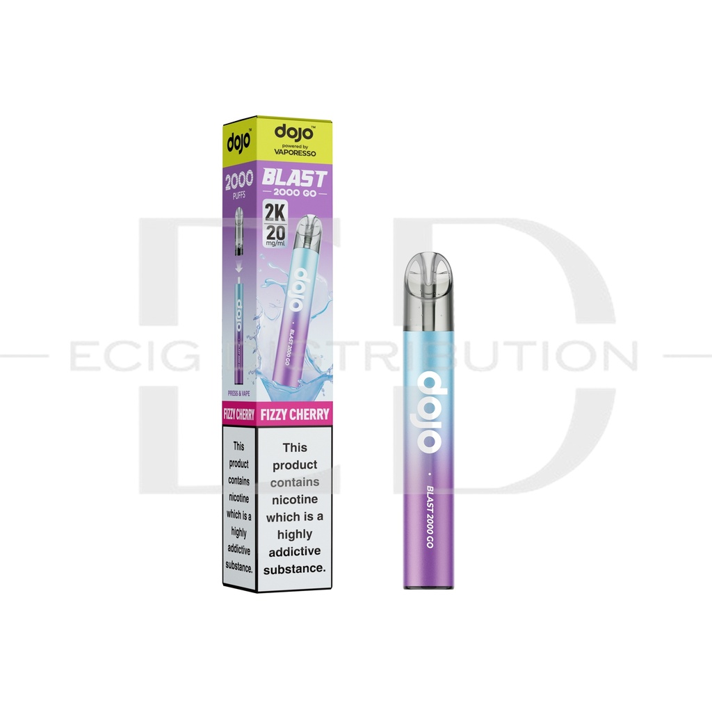 Vaporesso Dojo Blast 2000 Go Transparent Pod Kit - Fizzy Cherry 20MG