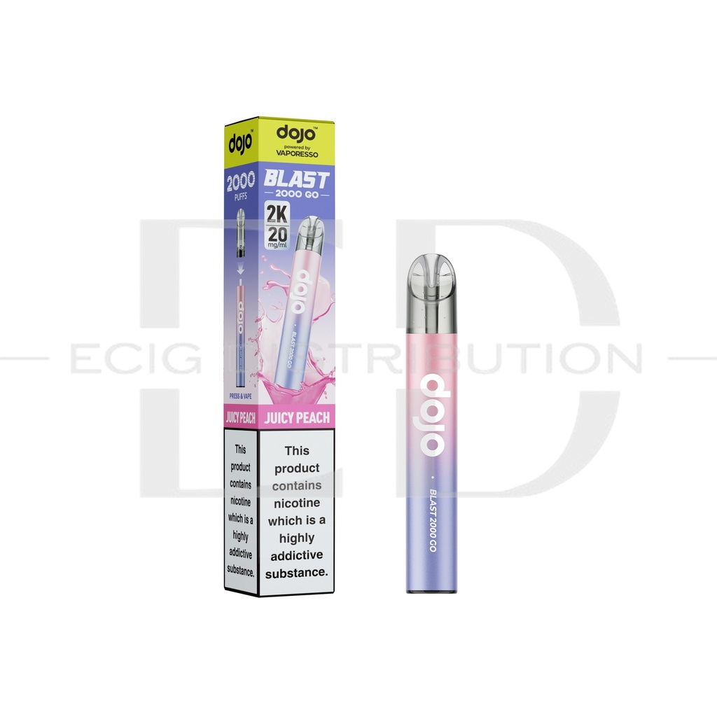 Vaporesso Dojo Blast 2000 Go Transparent Pod Kit - Juicy Peach 20MG
