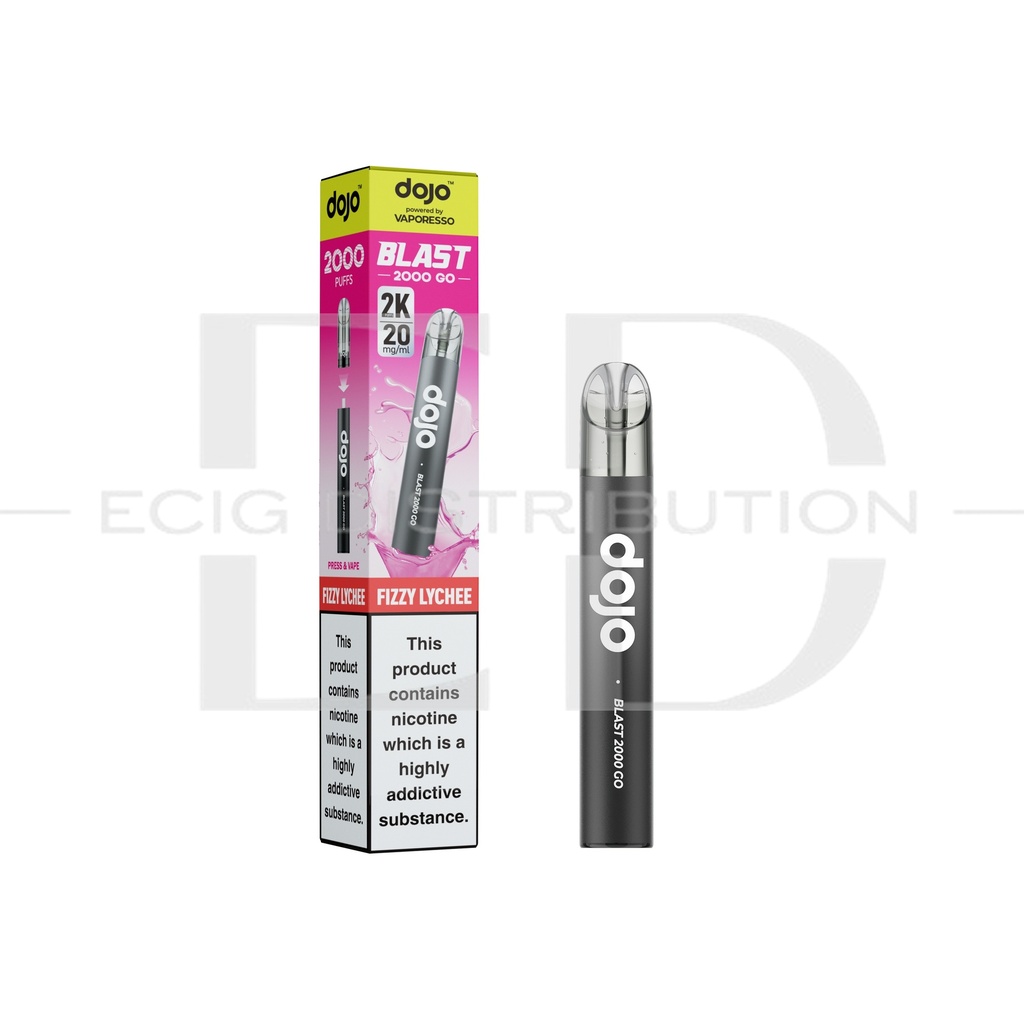Vaporesso Dojo Blast 2000 Go Transparent Pod Kit - Fizzy Lychee 20MG