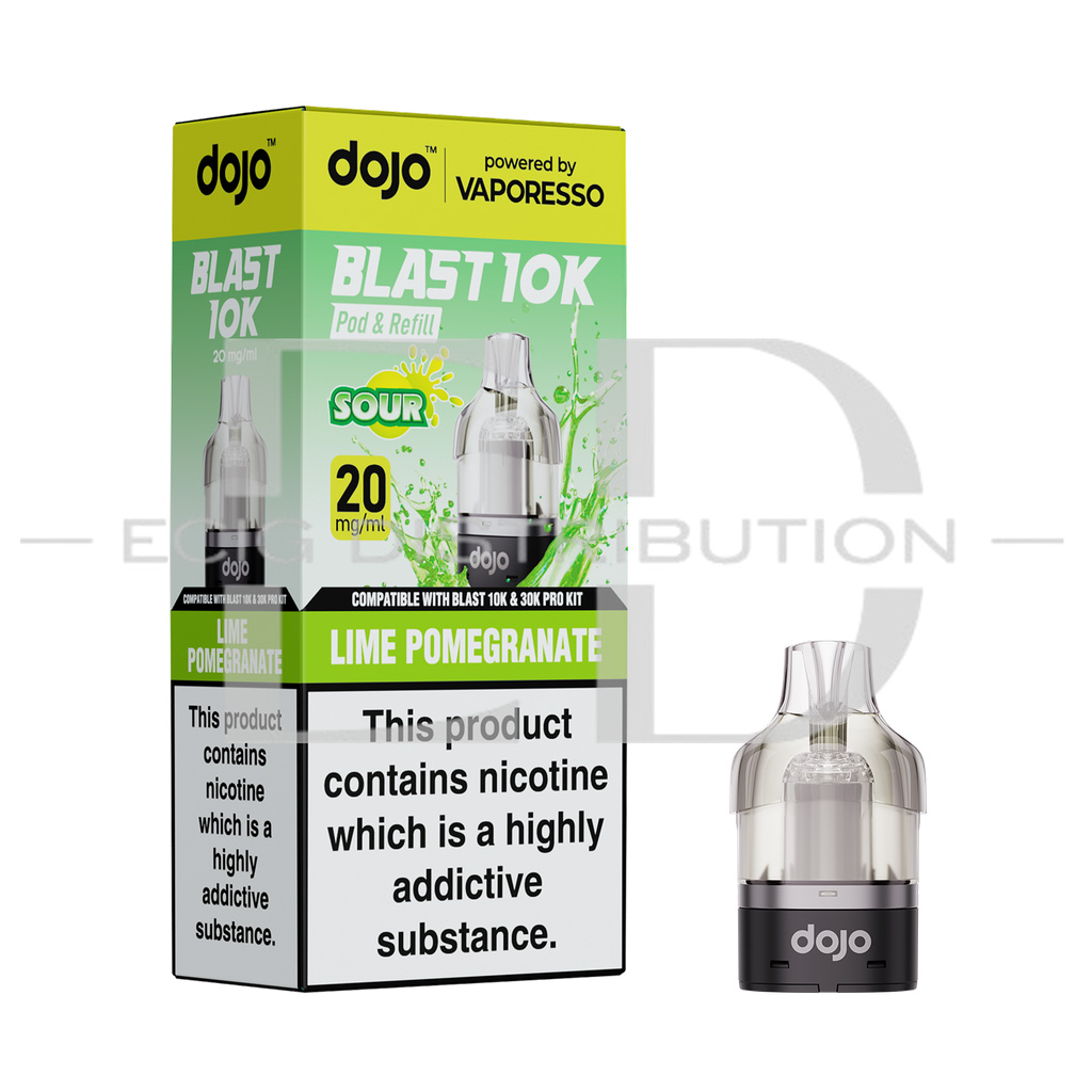 Vaporesso Dojo Blast 10/30K Refillable Pod - Lime Pomegranate 20MG