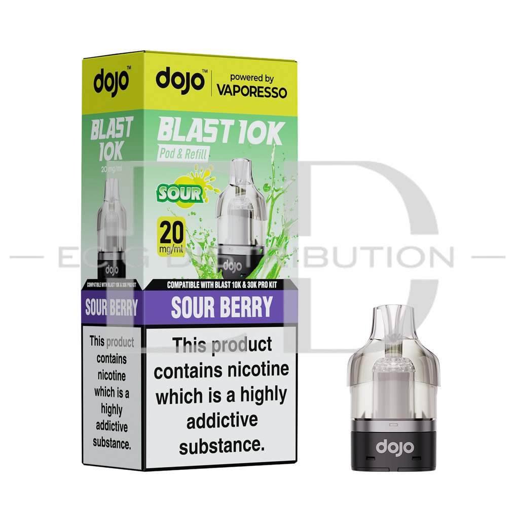 Vaporesso Dojo Blast 10/30K Refillable Pod - Sour Berry 20MG