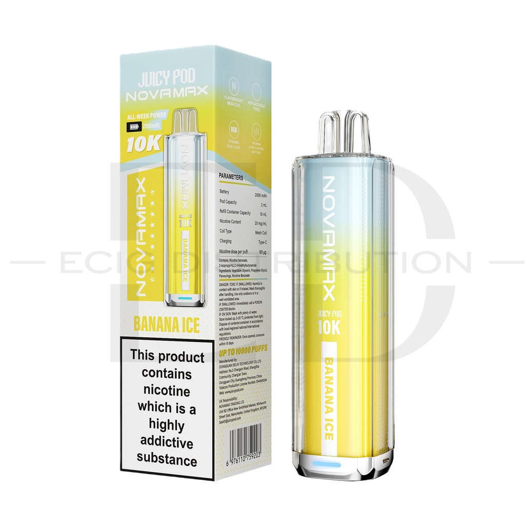 Juicy Pod Novamax 10K Pod Kit - Banana Ice
