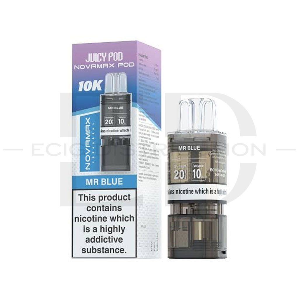 Juicy Pod Novamax 10K Refillable Pod - Mr Blue