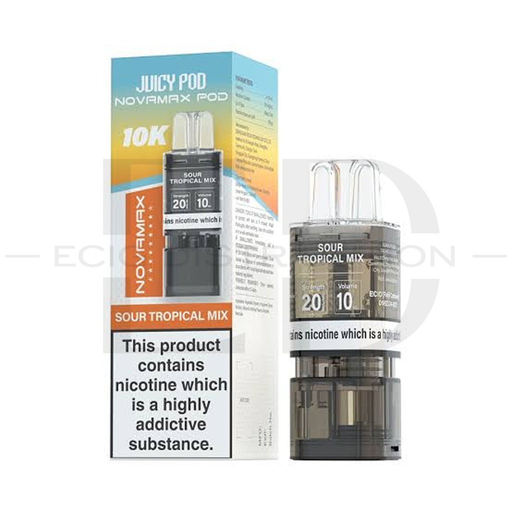 Juicy Pod Novamax 10K Refillable Pod - Sour Tropical Mix