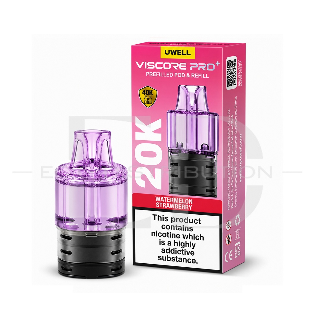 Uwell Viscore Pro+ Refillable Pod - Watermelon Strawberry 20MG