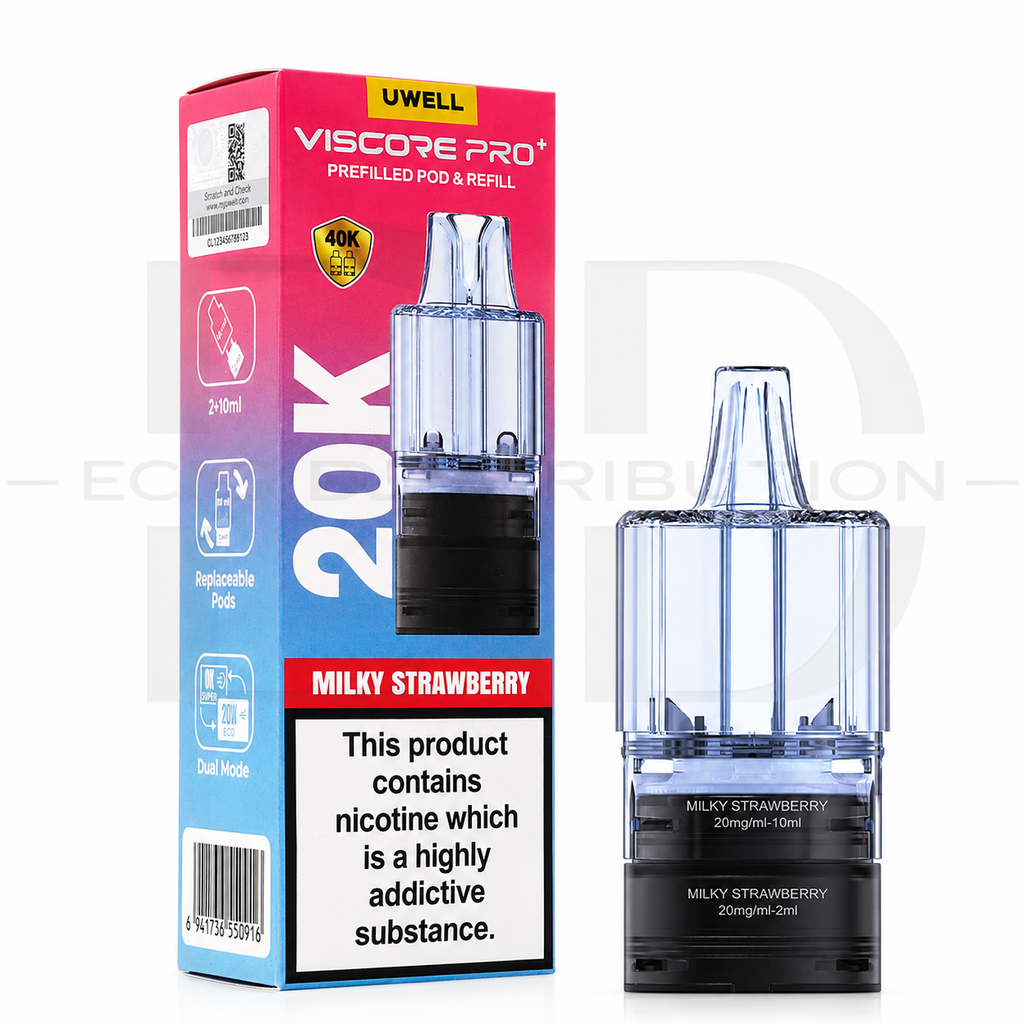 Uwell Viscore Pro+ Refillable Pod - Milky Strawberry 20MG