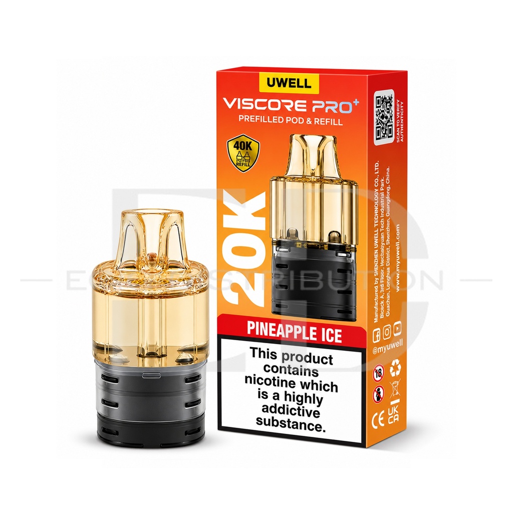 Uwell Viscore Pro+ Refillable Pod - Pineapple Ice 20MG