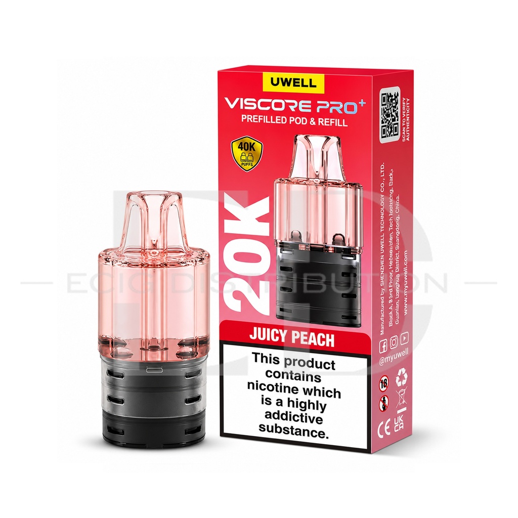 Uwell Viscore Pro+ Refillable Pod - Juicy Peach 20MG
