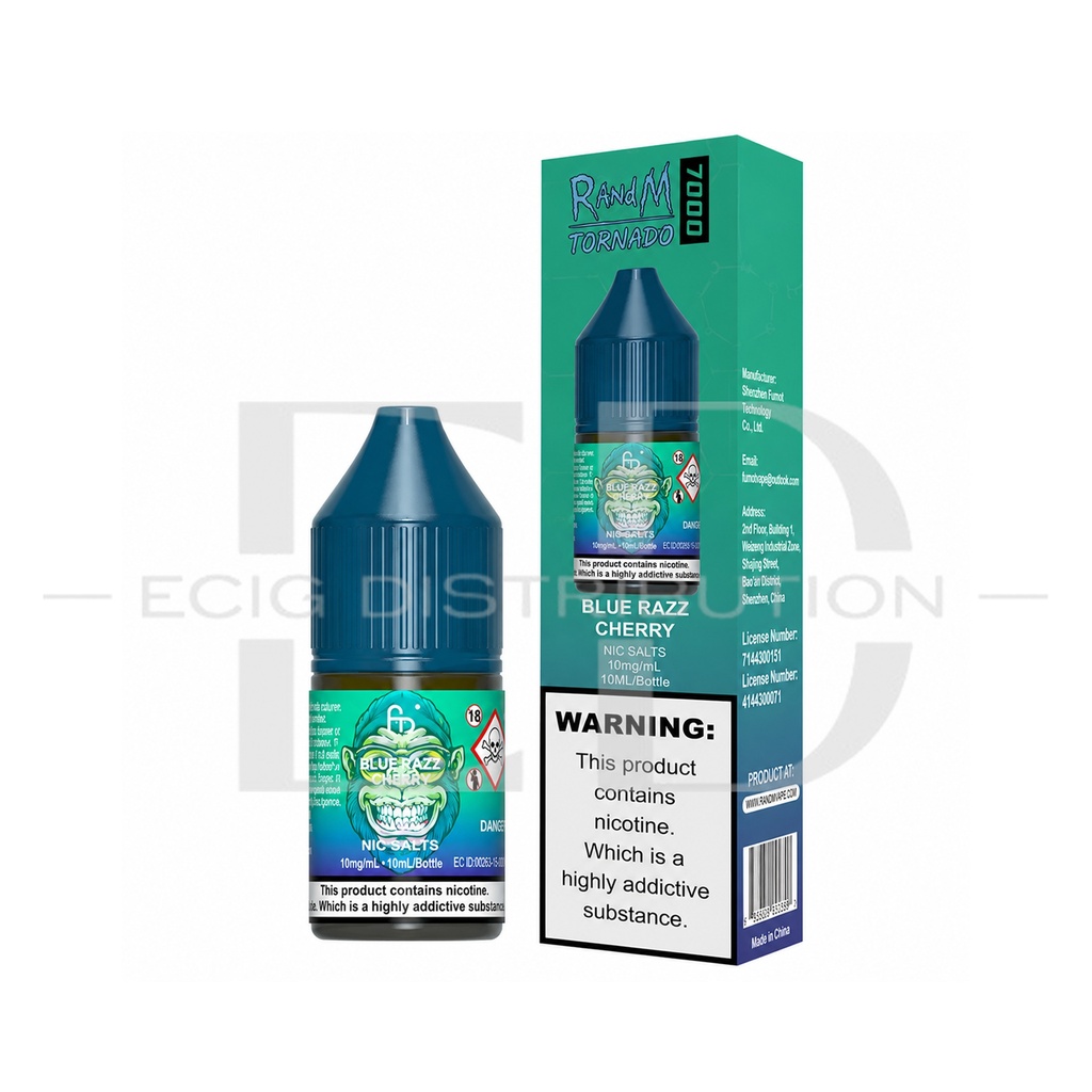 Fumot RandM Nic Salts - Blue Razz Cherry 10MG