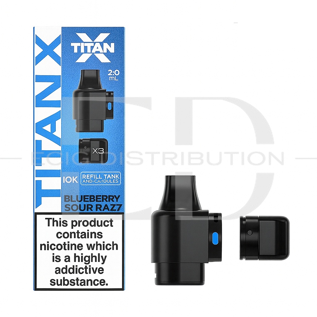 Titan X Refillable Pod - Blueberry Sour Razz