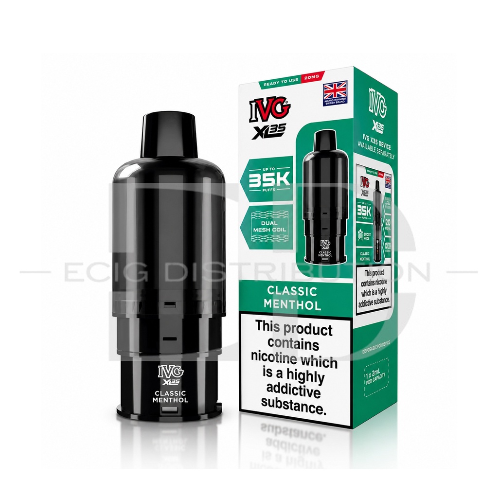 IVG XL 35 Refillable Pod - Classic Menthol 20MG