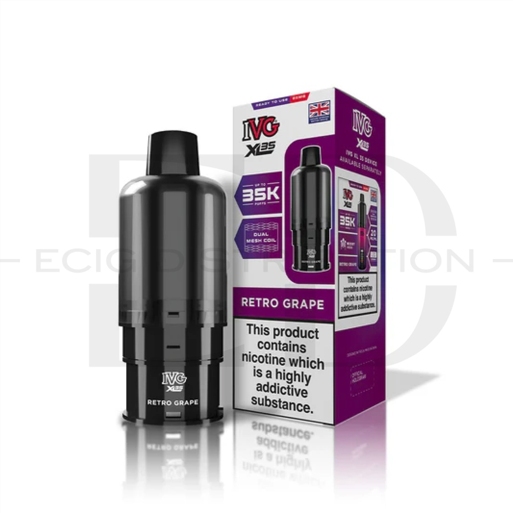 IVG XL 35 Refillable Pod - Retro Grape 20MG