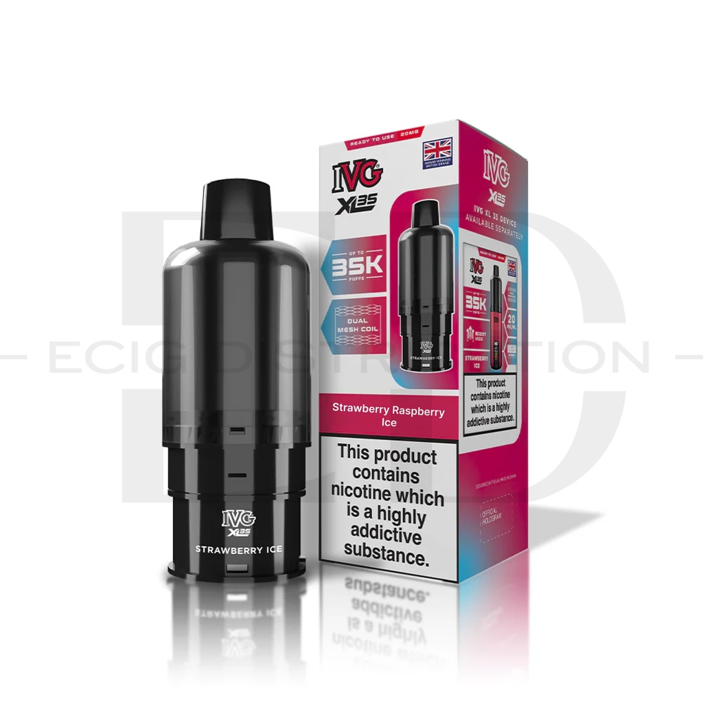 IVG XL 35 Refillable Pod - Strawberry Raspberry Ice 20MG