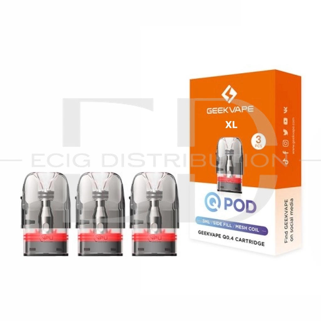 Geekvape Q Pods Side Fill Refillable Pod 3Pcs/Pack - 0.4 Ohm XL