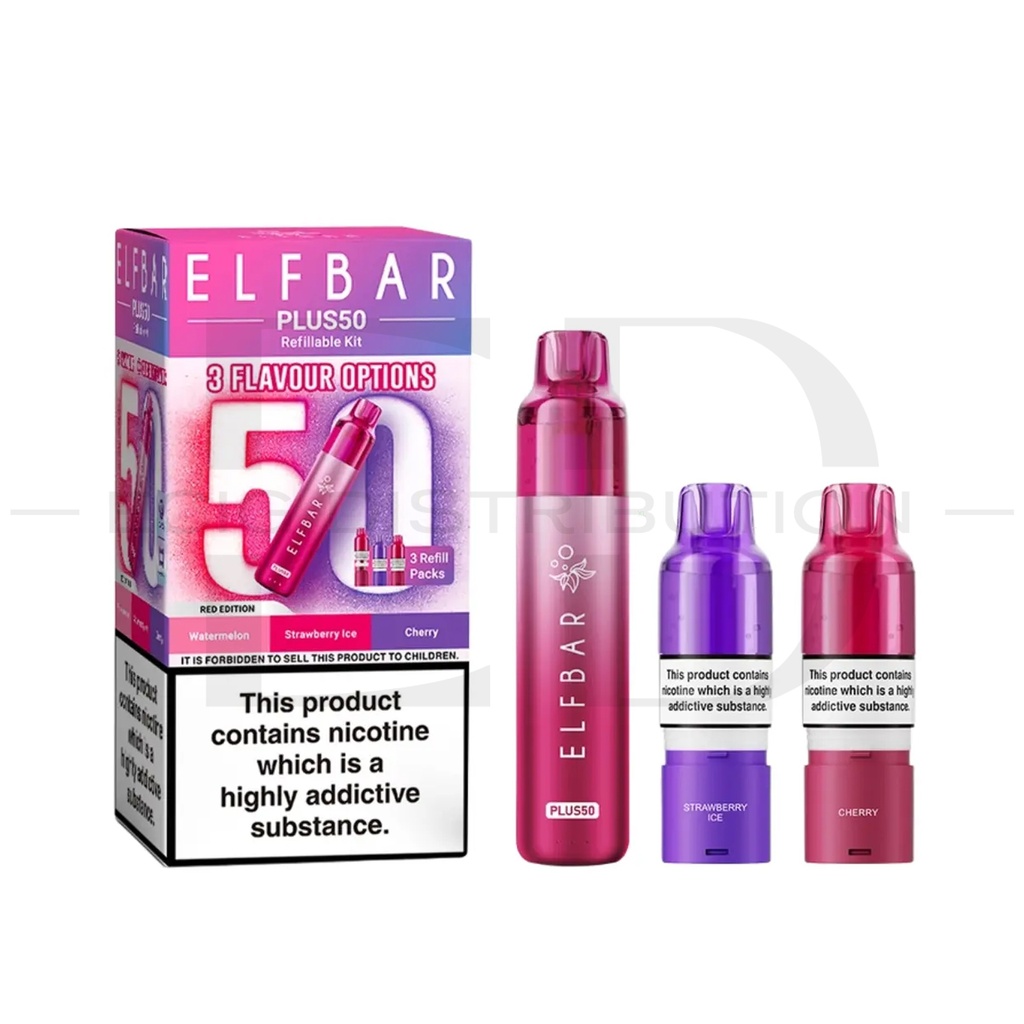 Elfbar Plus50 Pod Kit - Red Edition