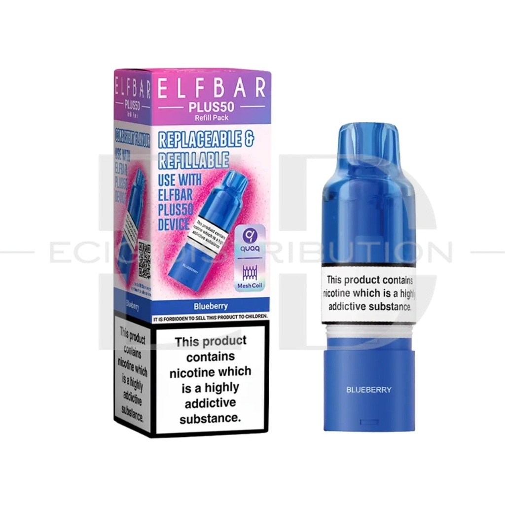Elfbar Plus50 Refillable Pod - Blueberry