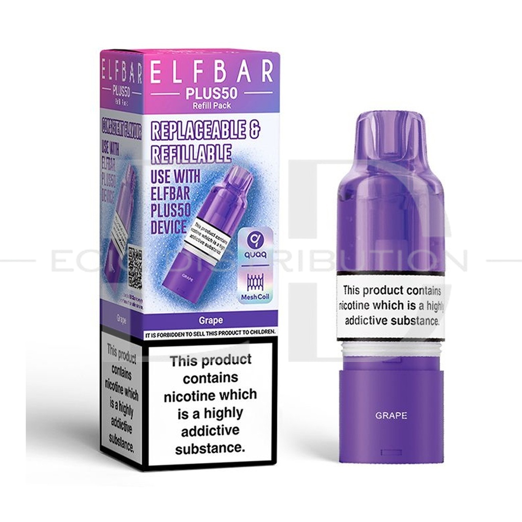 Elfbar Plus50 Refillable Pod - Grape