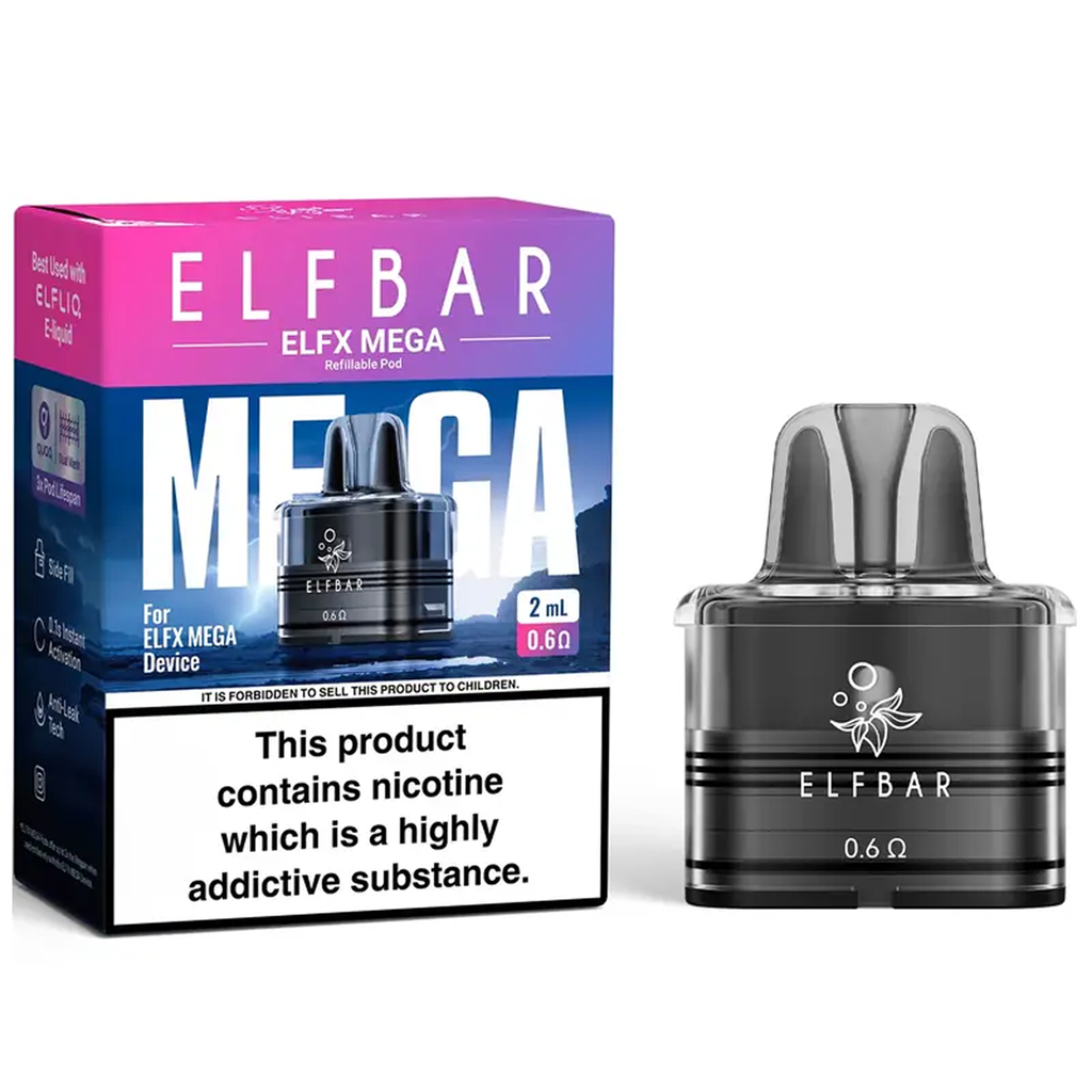 Elfbar Elfx Mega Dual Mesh Refillable Pod 1Pc/Pack - 0.6 Ohm