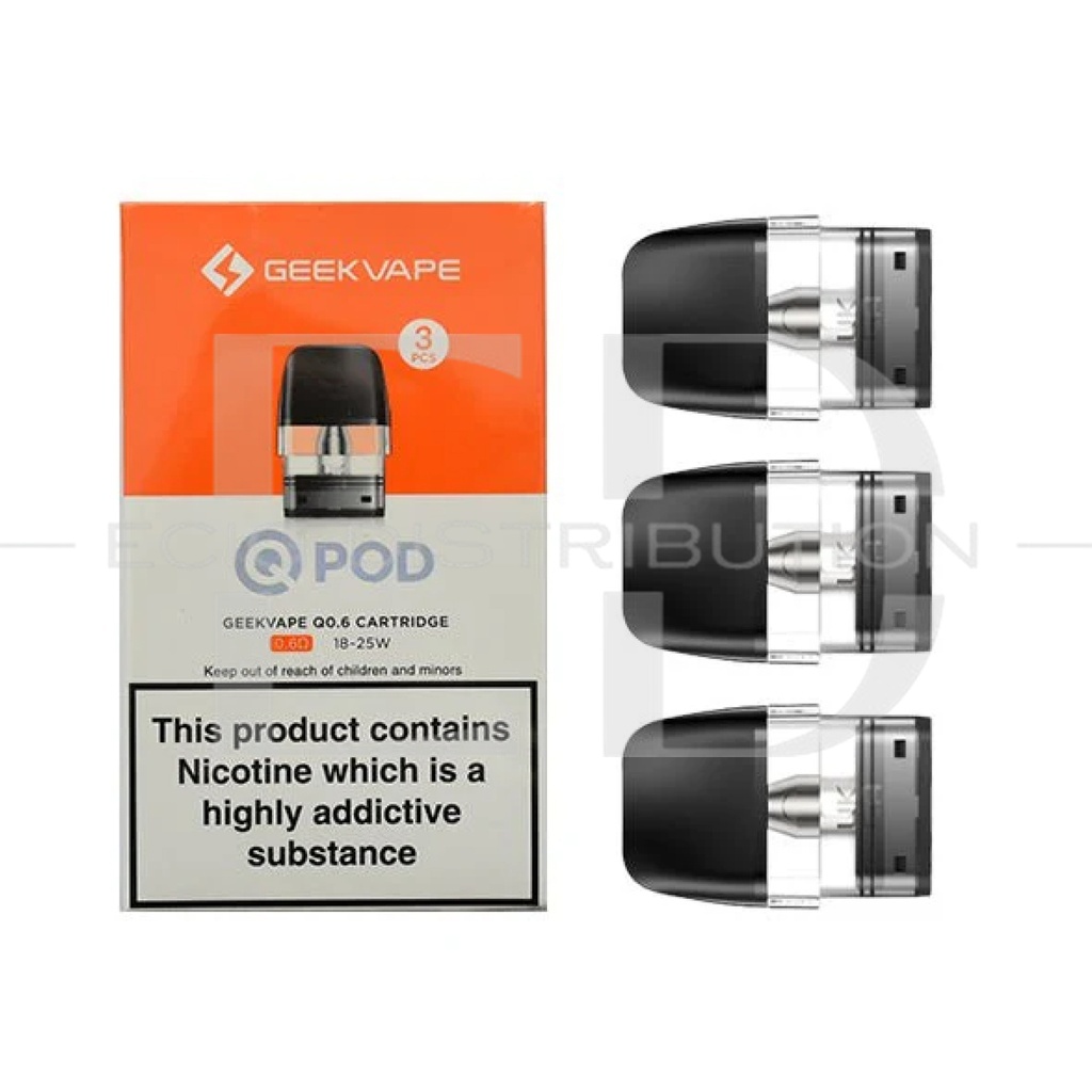 Geekvape Q Pods Side Fill Refillable Pod 3Pcs/Pack - 0.6 Ohm