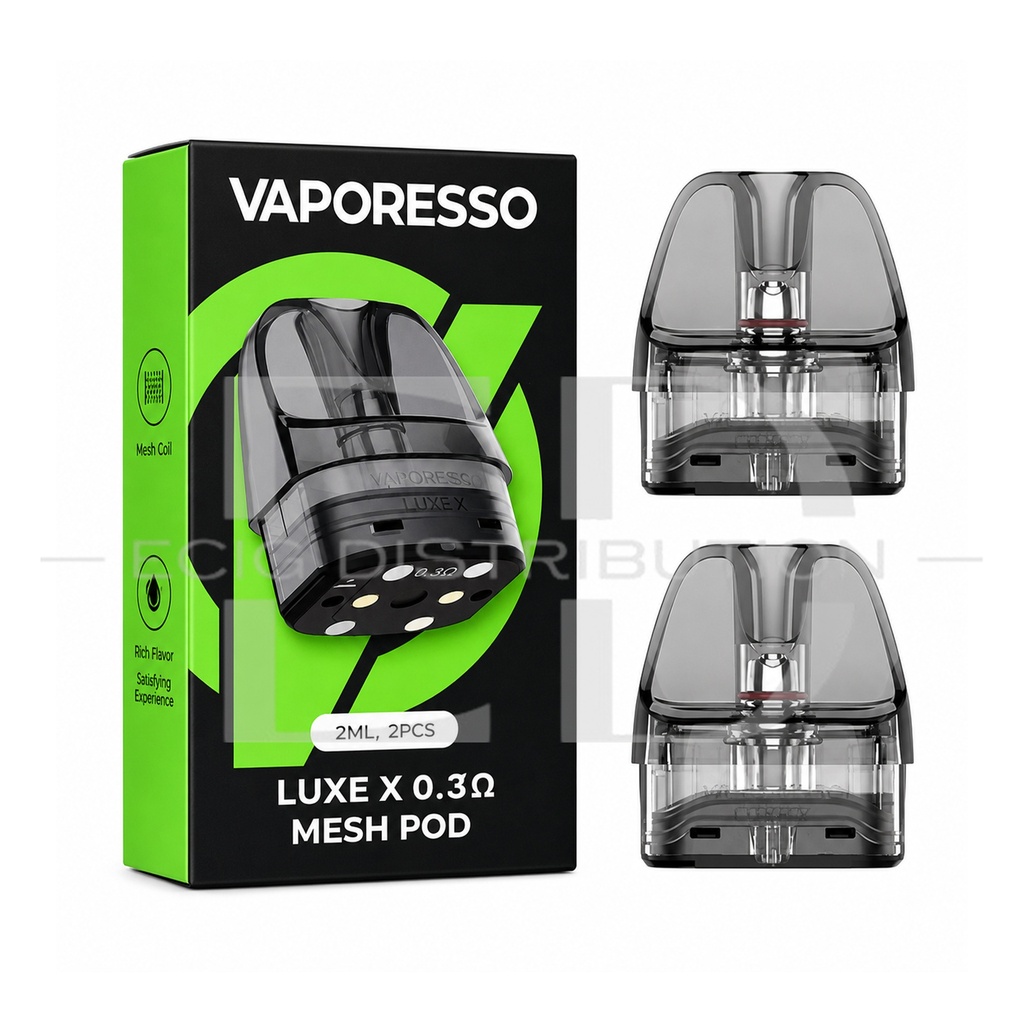 Vaporesso Luxe X Series Mesh Refillable Pod 2Pcs/Pack - 0.3 Ohm ..
