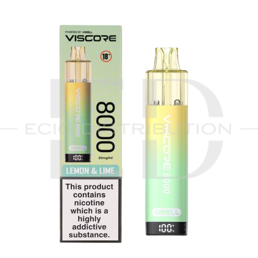 Uwell Viscore 8K Prefilled Pod - Lemon & lime 20MG