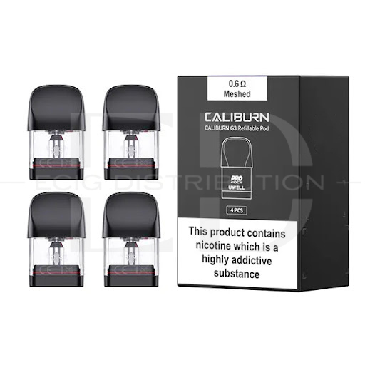 Uwell Caliburn G3 Refillable Pod 4Pcs/Pack - 0.6 Ohm