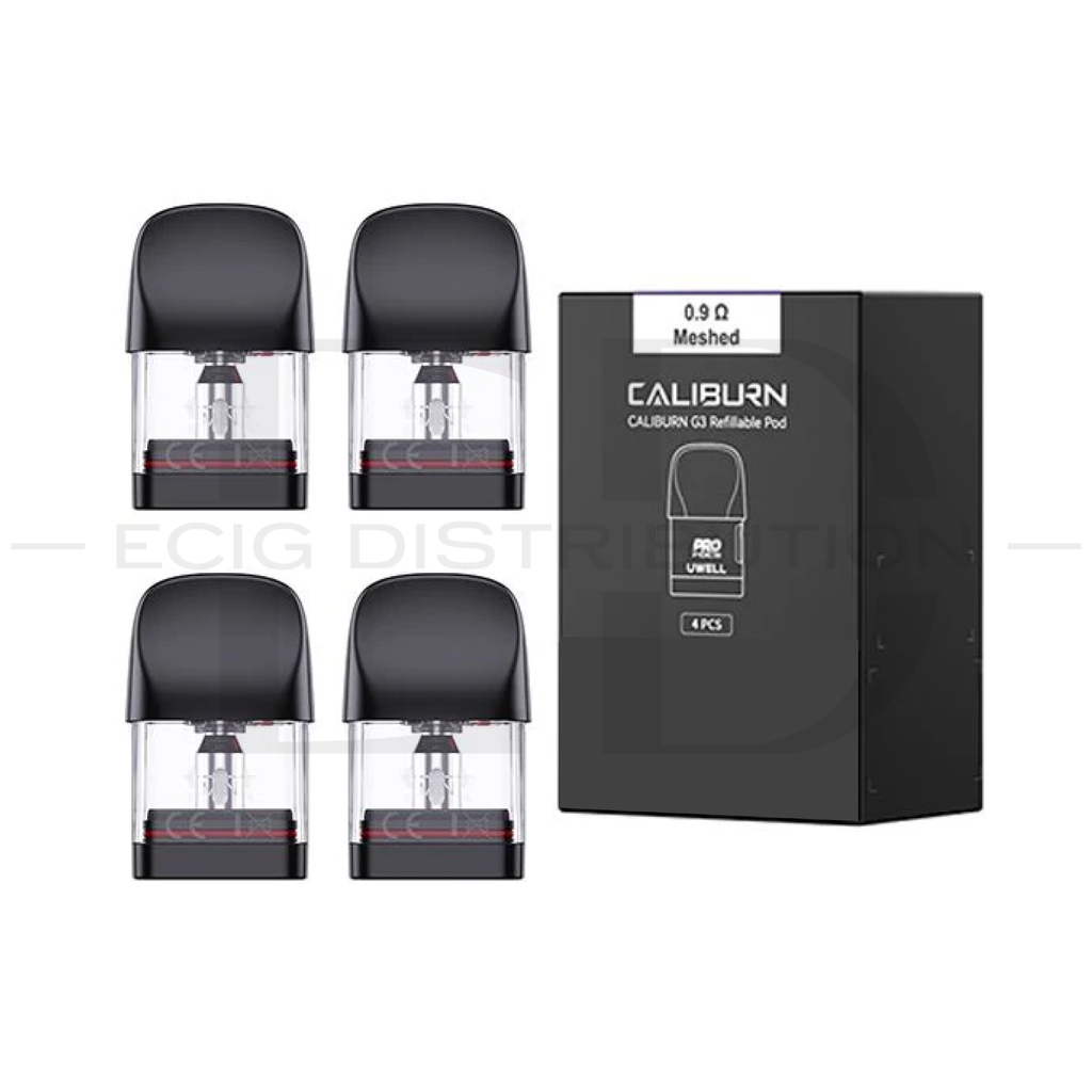 Uwell Caliburn G3 Refillable Pod 4Pcs/Pack - 0.9 Ohm XL
