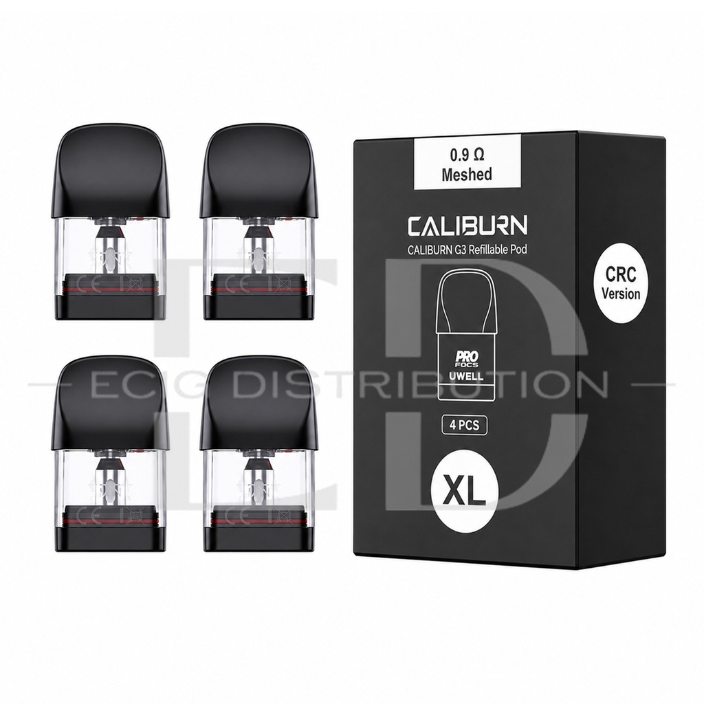 Uwell Caliburn G3 Refillable Pod 4Pcs/Pack - 0.9 Ohm XL