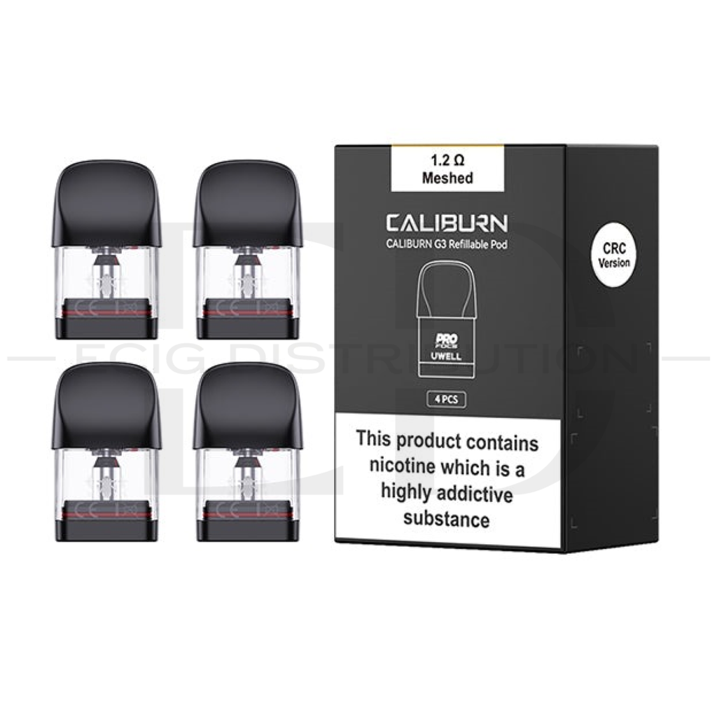 Uwell Caliburn G3 Refillable Pod 4Pcs/Pack - 1.2 Ohm XL