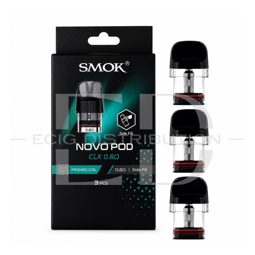 Smok Novo Clx Meshed Refillable Pod 3Pcs/Pack - 0.8 Ohm ..
