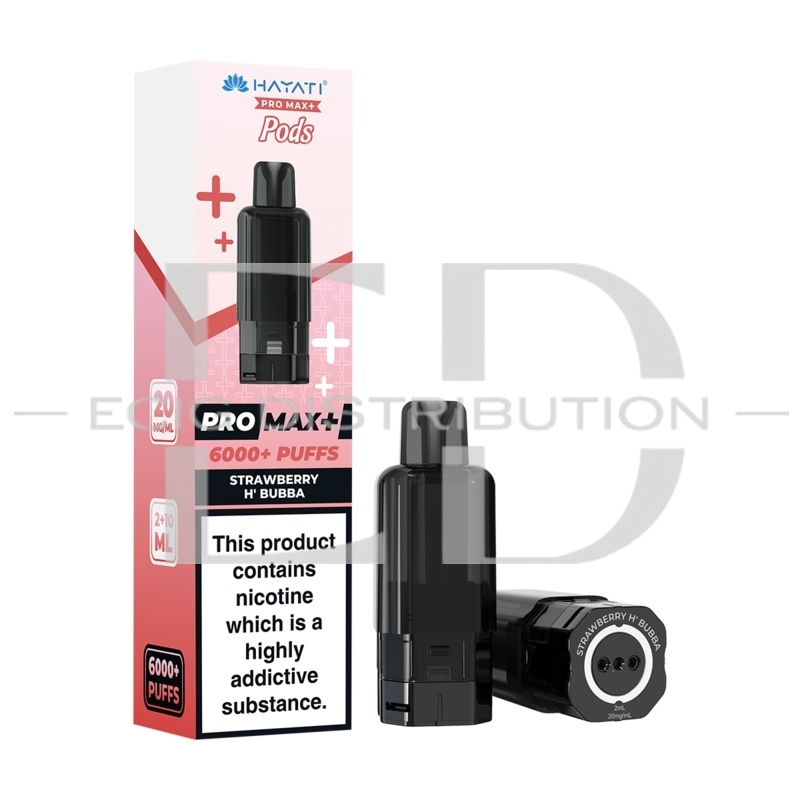 Hayati Pro Max+ Refillable Pod - Strawberry H'Bubba 20MG
