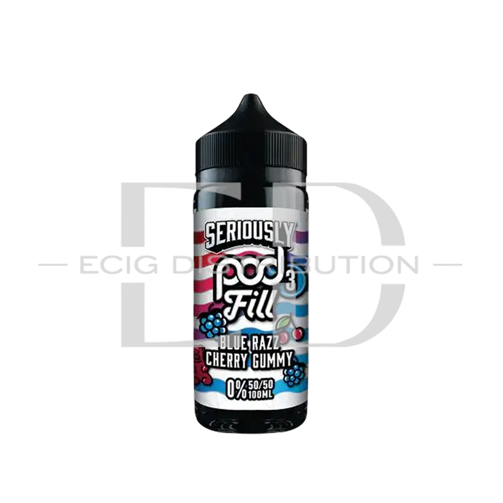 Doozy Seriously Pod Fill 3 100ML 50/50 -  Blue Razz Cherry Gummy 0MG