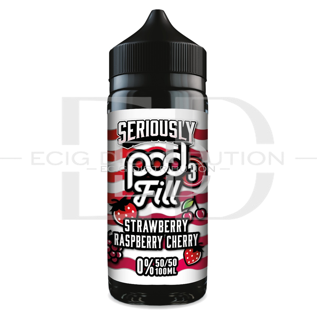 Doozy Seriously Pod Fill 3 100ML 50/50 - Strawberry Raspberry Cherry 0MG
