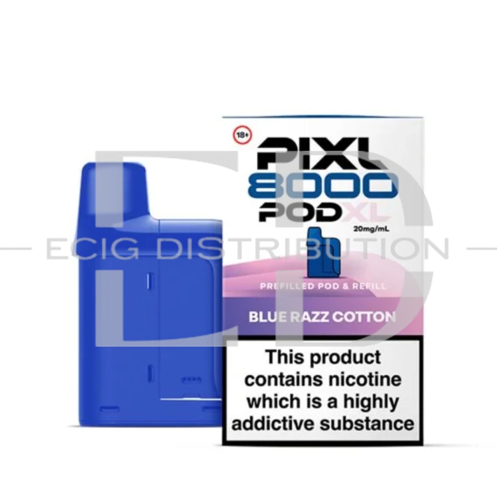 Pixl 8K Refillable Pod - Blue Razz Cotton