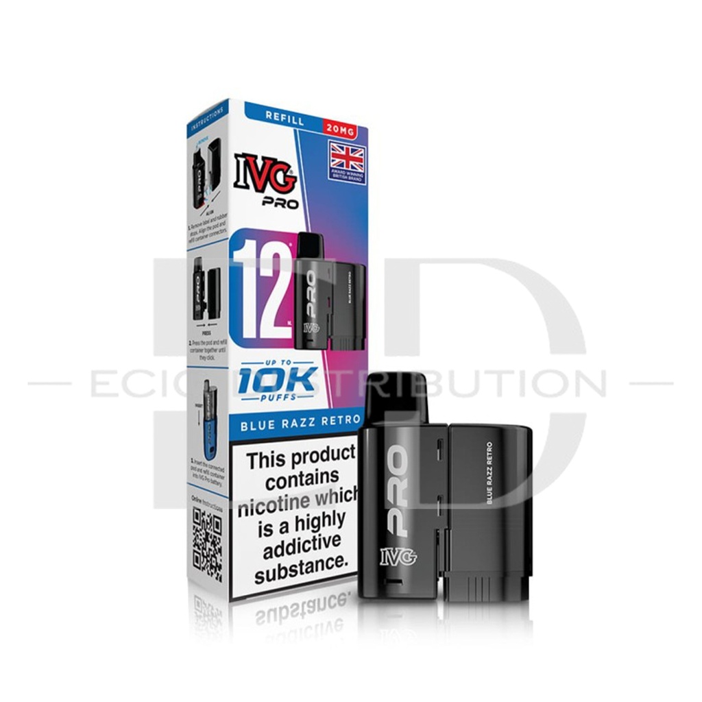 IVG Pro 12 Refillable Pod - Blue Razz Retro 20MG