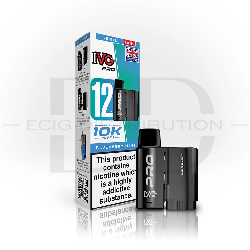 IVG Pro 12 Refillable Pod - Blueberry Mint 20MG