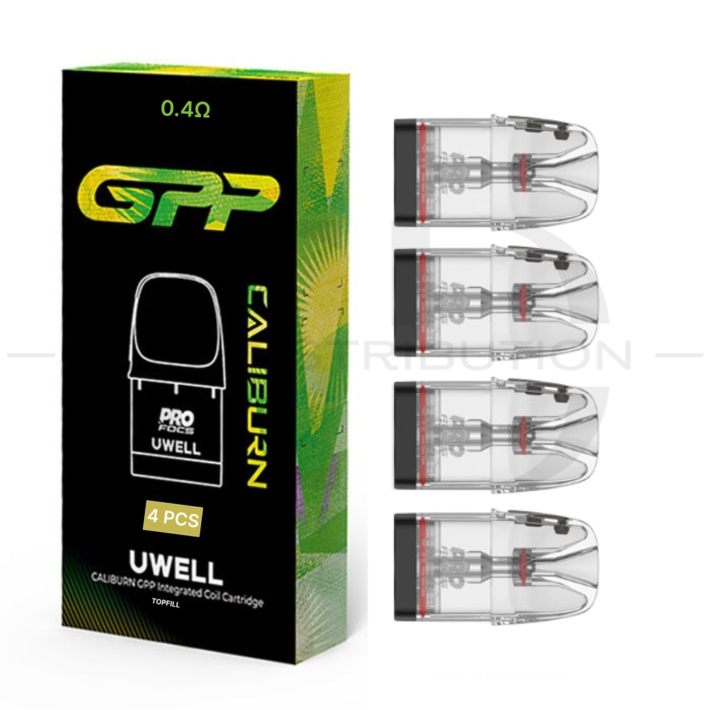 Uwell Caliburn GPP Coil Cartridge Top Refill 4Pcs/Pack - 0.4 Ohm 