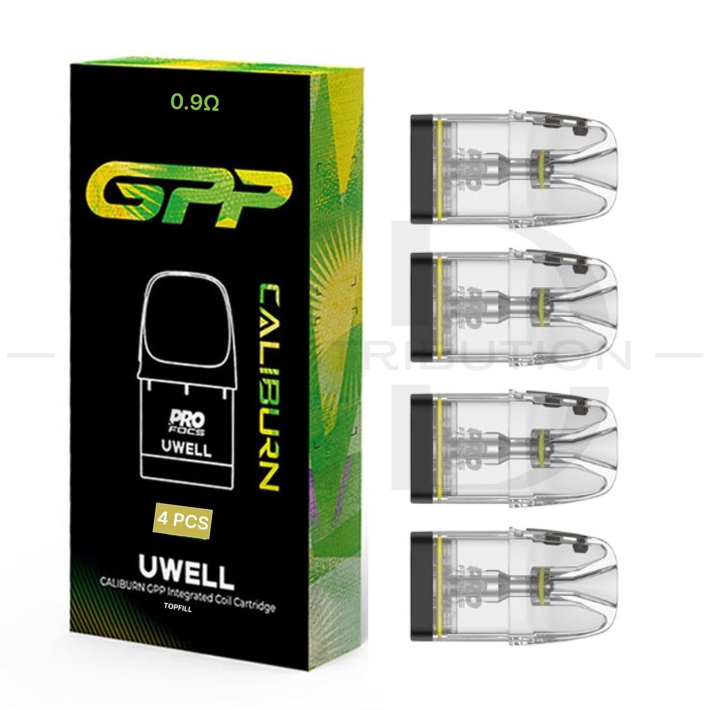 Uwell Caliburn GPP Coil Cartridge Top Refill 4Pcs/Pack - 0.9 Ohm 