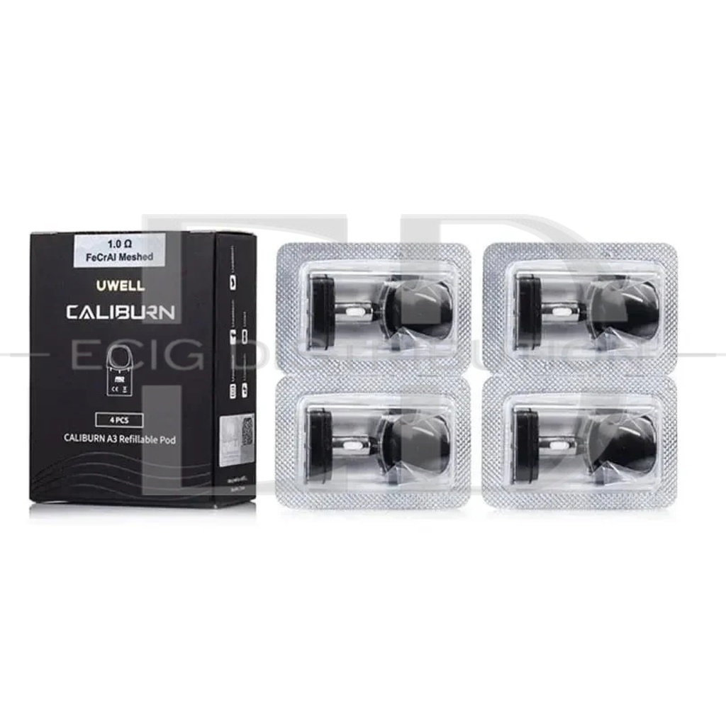 Uwell Caliburn A3 Refillable Pod 4Pcs/Pack - 1.0 Ohm