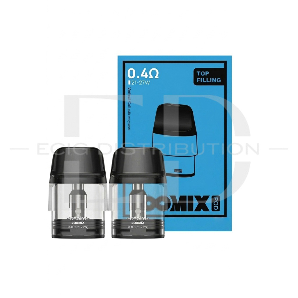 Aspire Loomix Refillable Pod 2Pcs/Pack - 0.4 Ohm ..