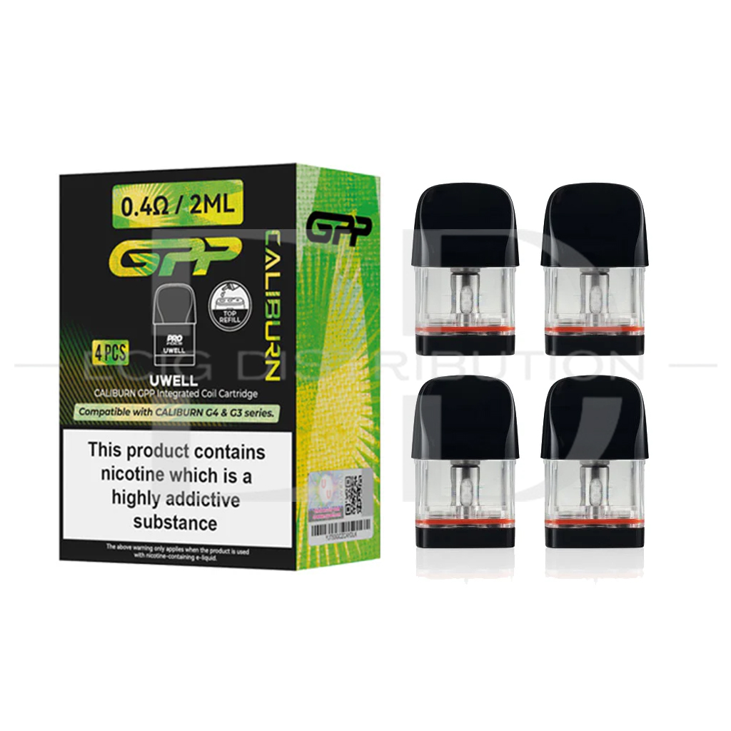 Uwell Caliburn GPP Refillable Pod Top Refill TPD 4Pcs/pack - 0.4 Ohm 