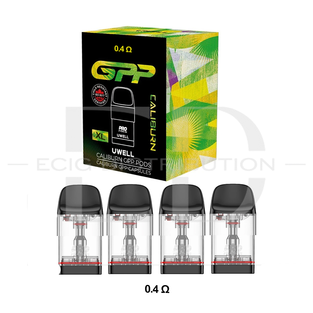 Uwell Caliburn GPP Refillable Pod Top Refill CRC 4Pcs/pack - 0.4 Ohm XL
