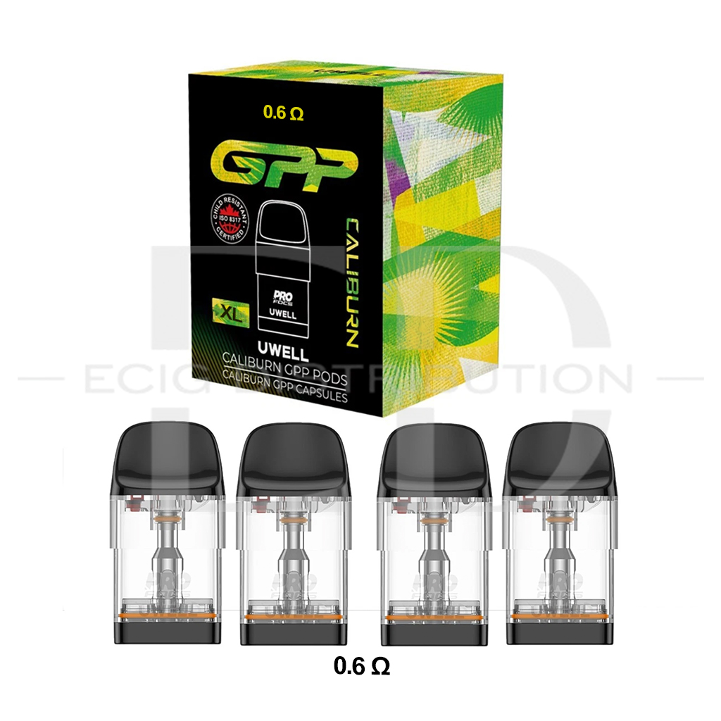 Uwell Caliburn GPP Refillable Pod Top Refill CRC 4Pcs/pack - 0.6 Ohm XL
