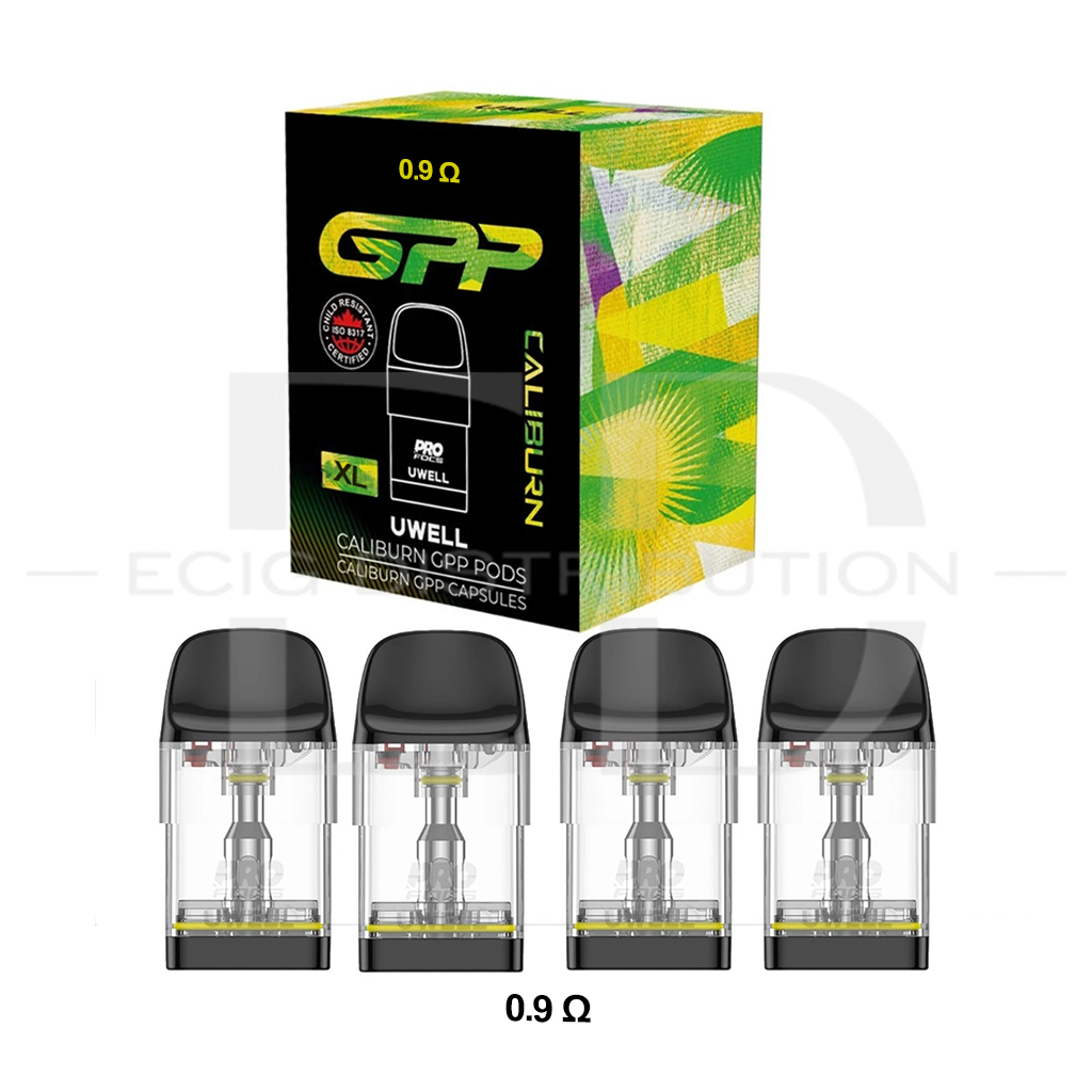 Uwell Caliburn GPP Refillable Pod Top Refill CRC 4Pcs/pack - 0.9 Ohm XL