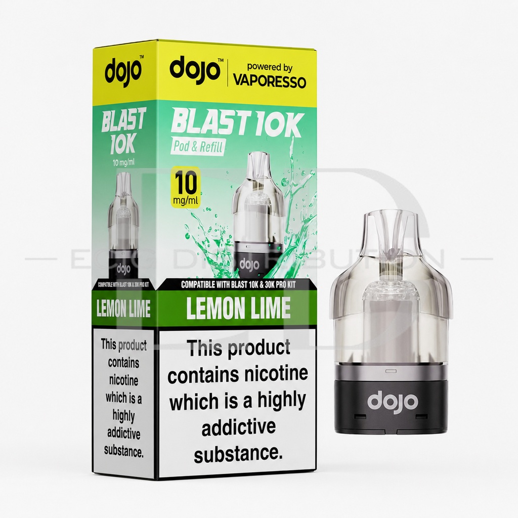 Vaporesso Dojo Blast 10/30K Refillable Pod - Lemon Lime 10MG 