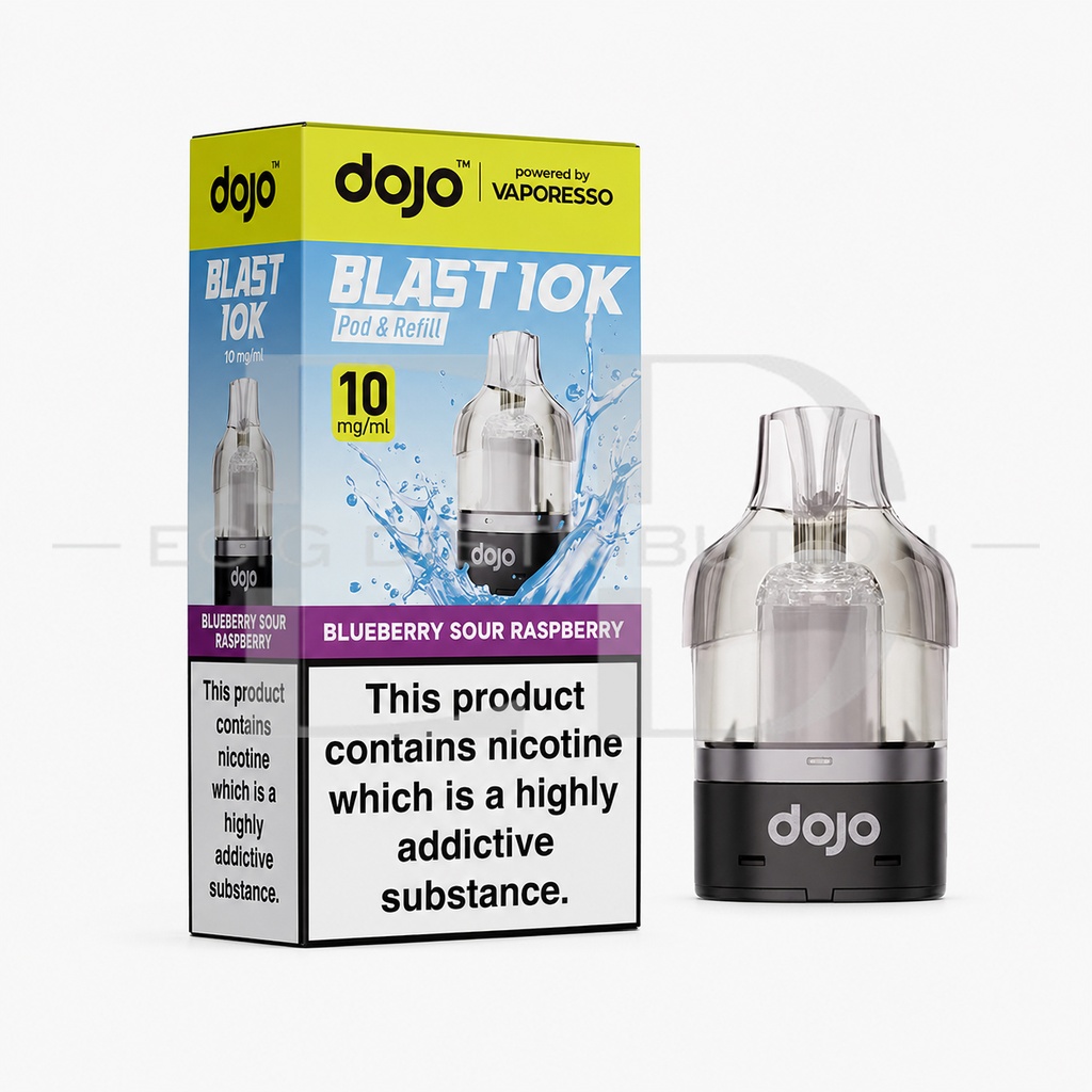 Vaporesso Dojo Blast 10/30K Refillable Pod - Blueberry Sour Raspberry 10MG 