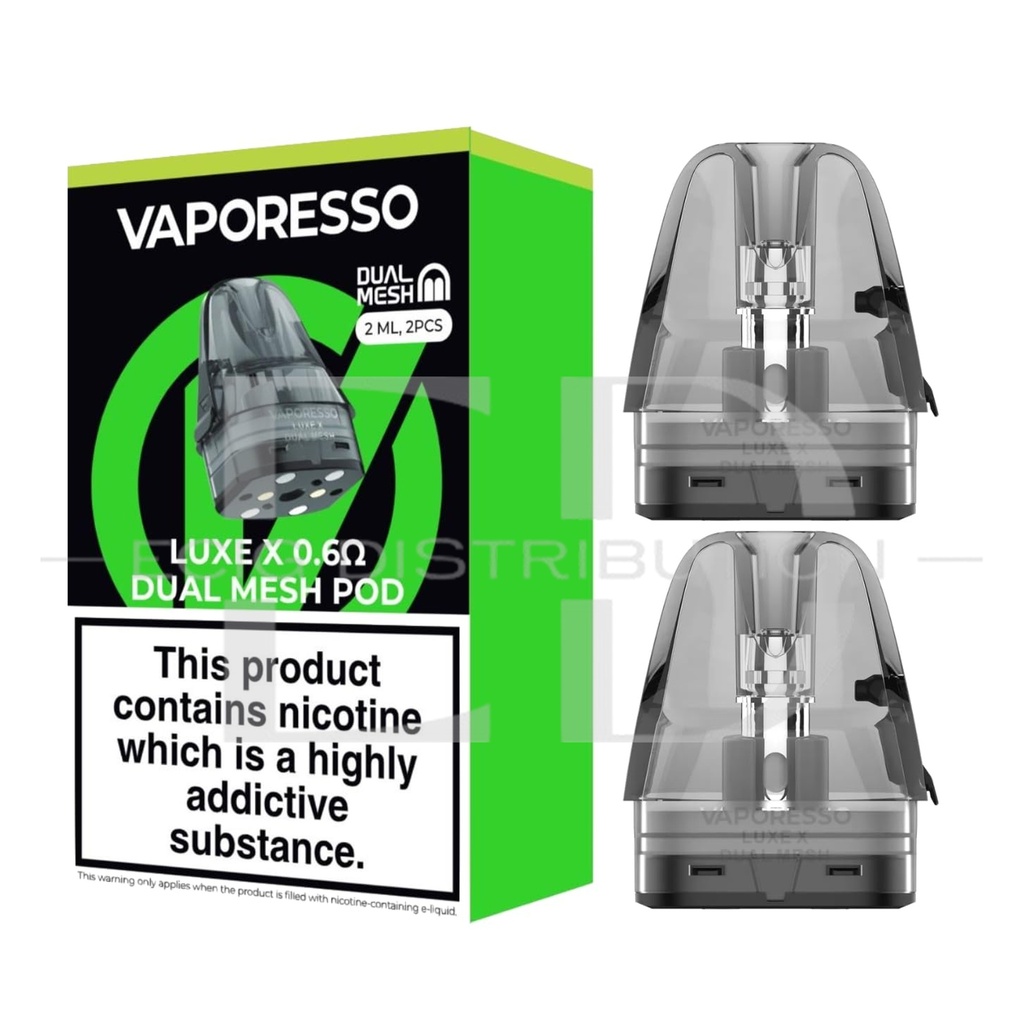Vaporesso Luxe X Dual Mesh Refillable Pod 2Pcs/Pack - 0.6 Ohm 