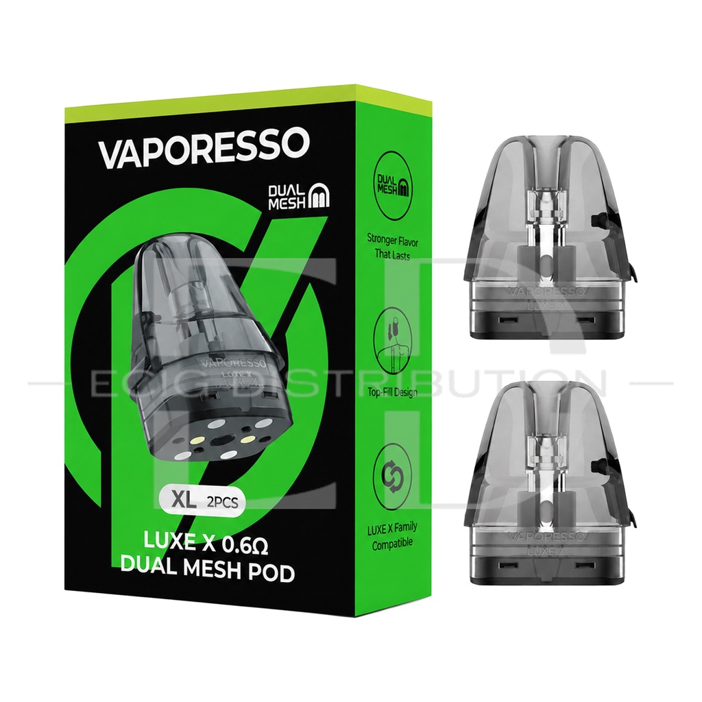 Vaporesso Luxe X Dual Mesh Refillable Pod 2Pcs/Pack - 0.6 Ohm XL 